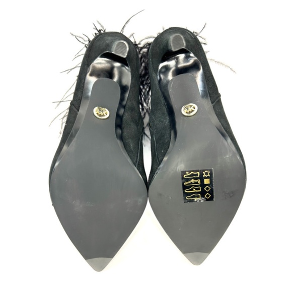 New! Michael Kors Meena Feather Embellished Suede Ankle Boot | 7.5 - Picture 9 of 10